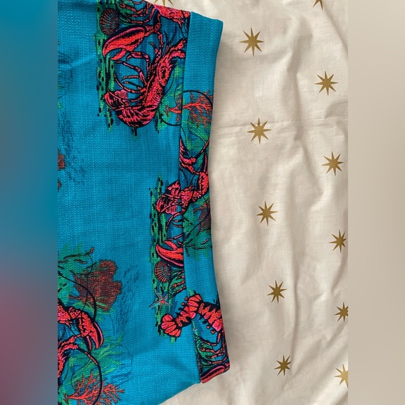 J. Crew Pencil Skirt in Lobster Print Grass Cloth Size 12 - Picture 5 of 8